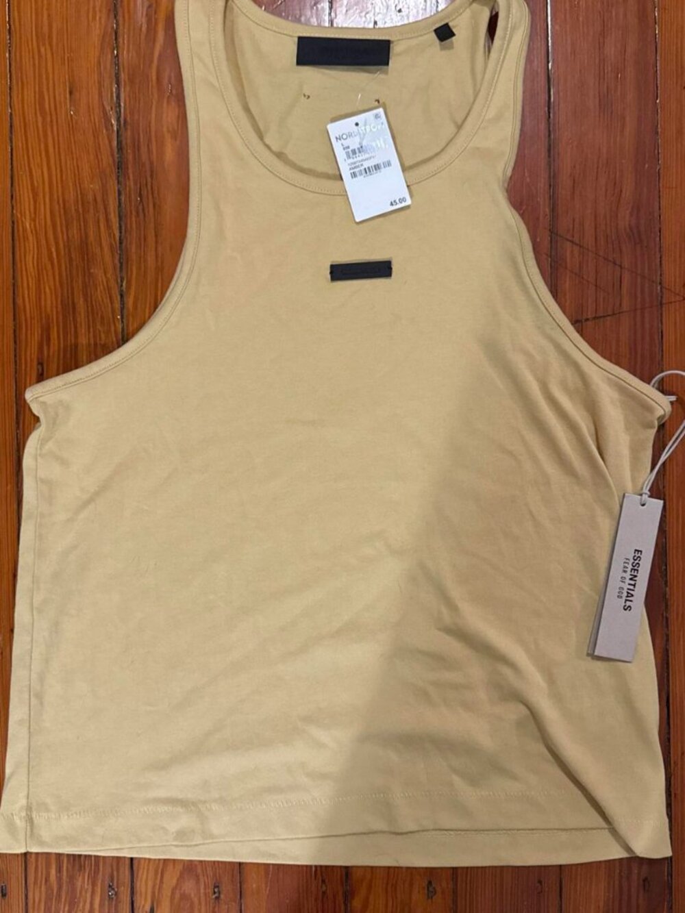 Essentials Women's Tan and Cream Tank Top